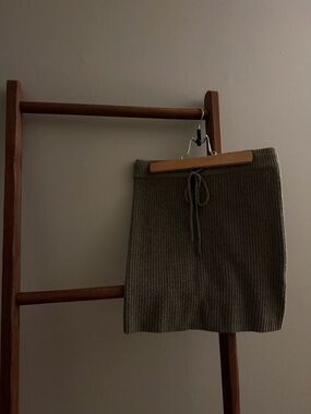 Madewell Ribbed Drawstring Mini Skirt